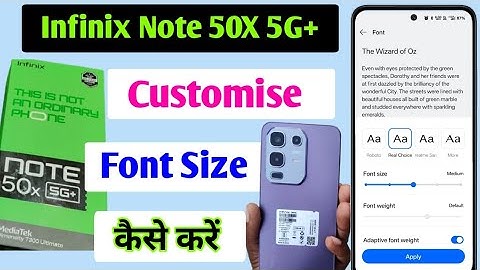 Font ko customize kaise kare infinix note 50x Mein/How to customise font size infinix note 50x 5G