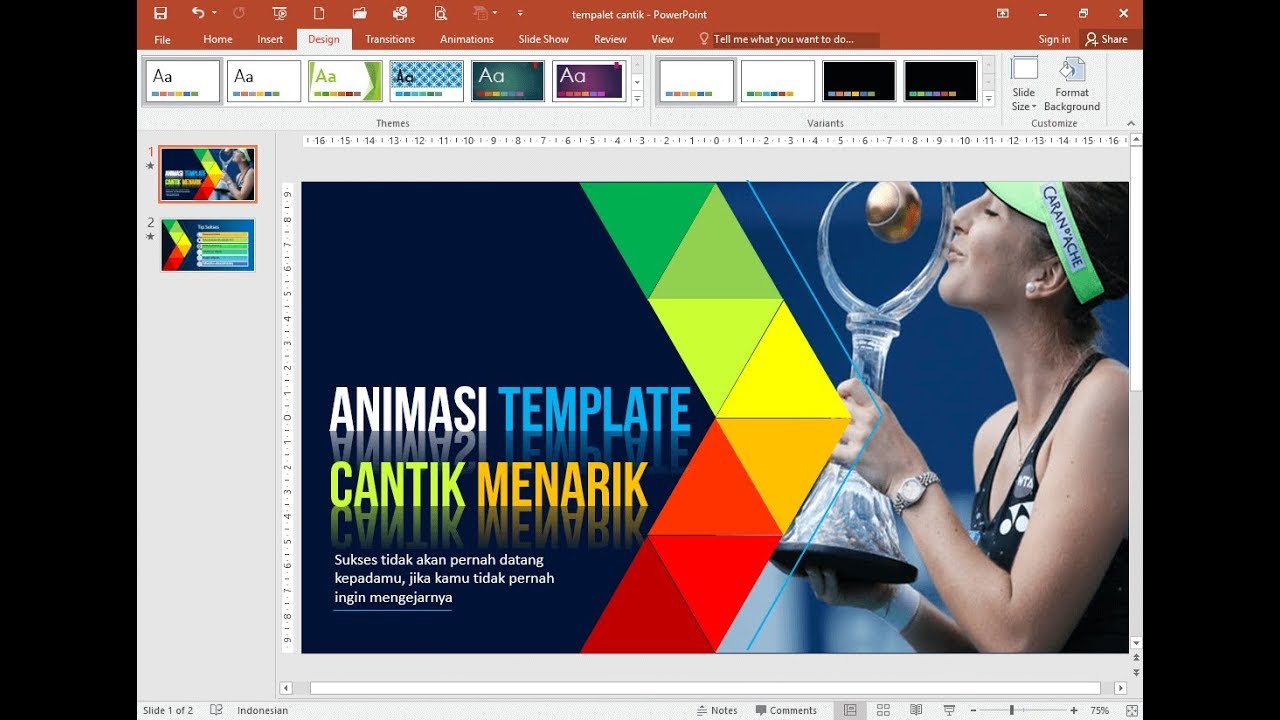 Cara Mudah Membuat Animasi  Template PowerPoint  yang Cantik 