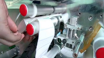 Instruction demo on how to operate wire labeling machine semi automatic flag folding labeller