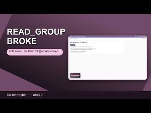 Odoo 20 vs 19: read_group() Is No Longer Deprecated (What to Call Instead)