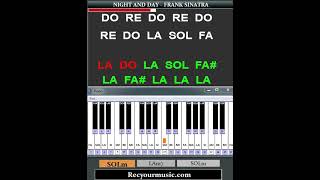 NIGHT AND DAY #pianotutorial #chord #easypiano #piano #music #accordi #Karaokeyversion #instrumental