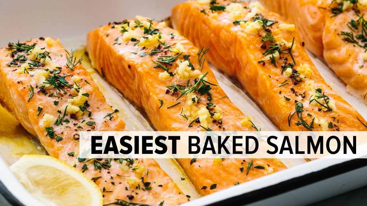 BAKED SALMON  easy, no-fail recipe with lemon garlic butter 