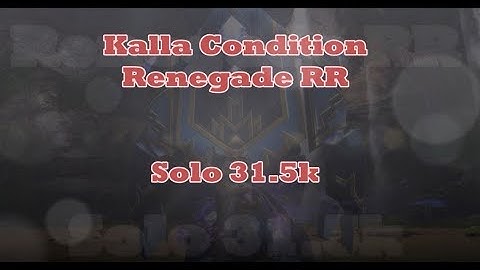 Condition Renegade RR (Kalla) Solo 31.5