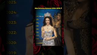 👑 MISS UNIVERSE MYANMAR WINNERS (2018–2026) 🇲🇲✨ | A Legacy of Beauty, Pride & Crowning Moments