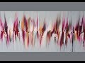 #533 'Ghost Pour' In Burgundy, Pink And Grey On A Metallic Silver Background