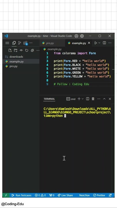 How to get coloured output in Python | Colorama | Fore | python | # ...
