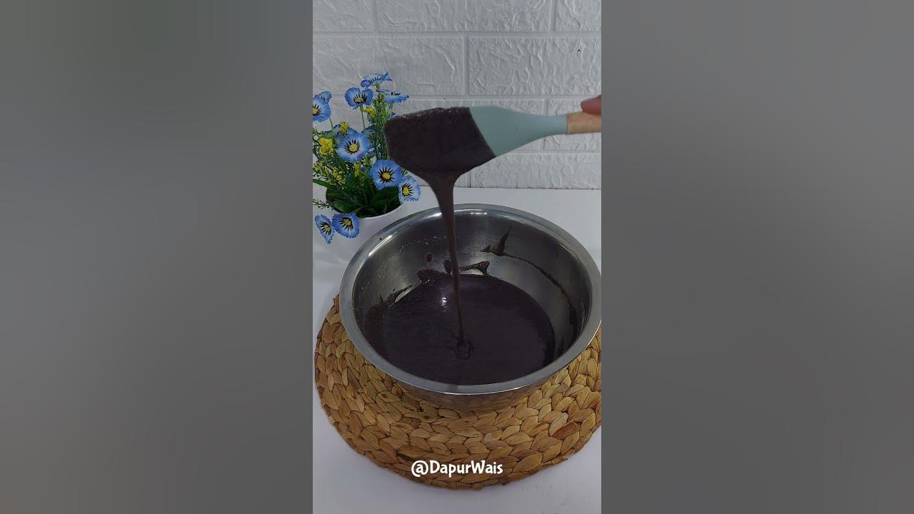 BOLU KETAN HITAM KUKUS TANPA MIXER #shorts