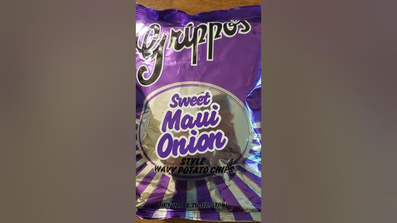 Grippo's Sweet Maui Onion Style Wavy Potato Chips Review YouTube