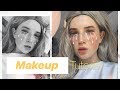 MAKEUP TUTORIAL/МАКИЯЖ НА ХЭЛЛОУИН//КРЕАТИВНЫЙ МАКИЯЖ/СЛЕЗЫ ♡