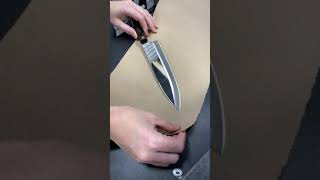 Wrapping a Cutco Petite Chef with Kraft Paper