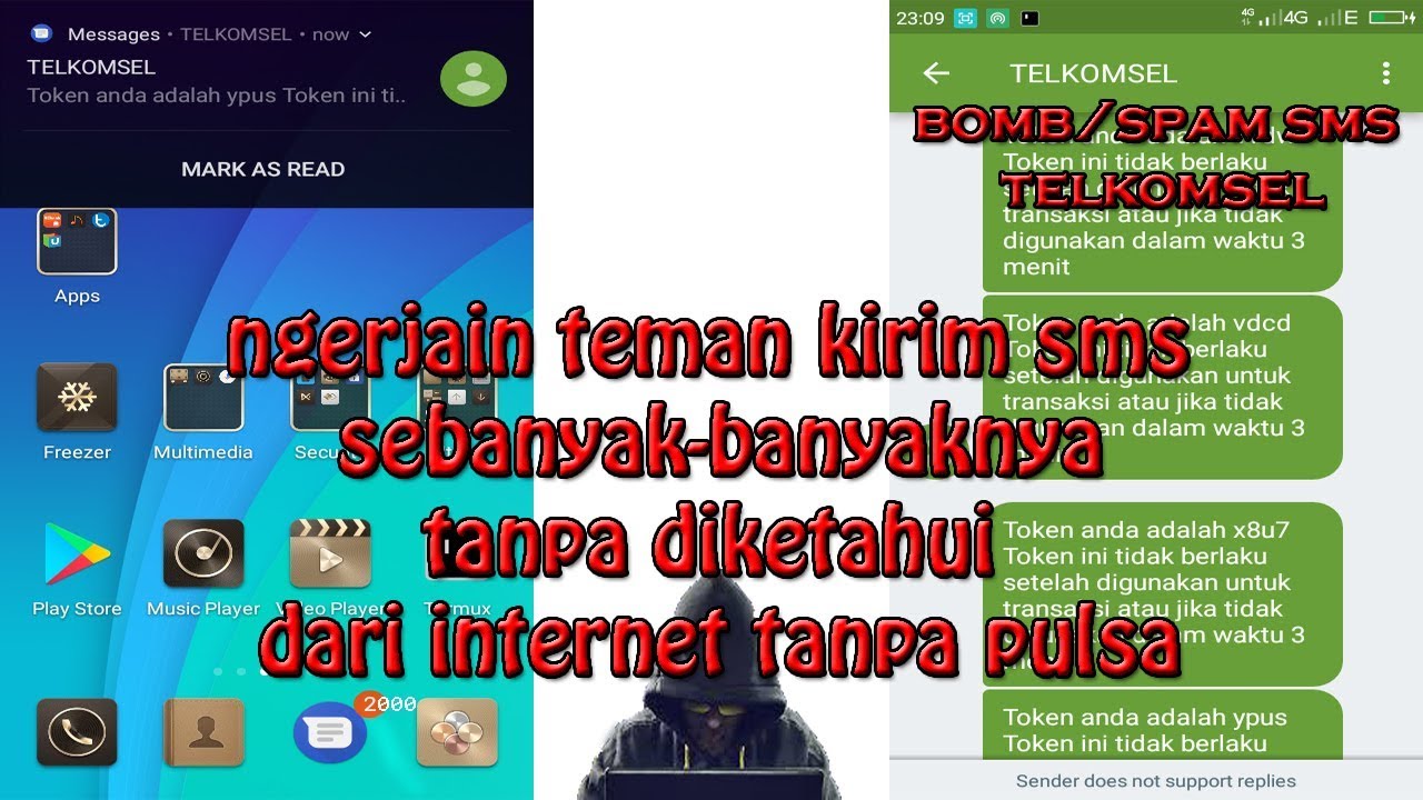 Cara Kirim SMS Spam/Bomb Telkomsel Dengan Aplikasi 