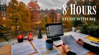 3+ HOUR STUDY WITH ME on A RAINY DAY 🎓  Scottish Highlands | Pomodoro | Deep Work Mode | No Music