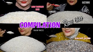 ASMR RAW RICE EATING|| COMPILATION RAW RICE EATING|| MAKAN BERAS MENTAH