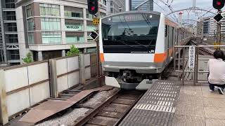 E233系0番台H44編成快速東京行き到着 東京駅