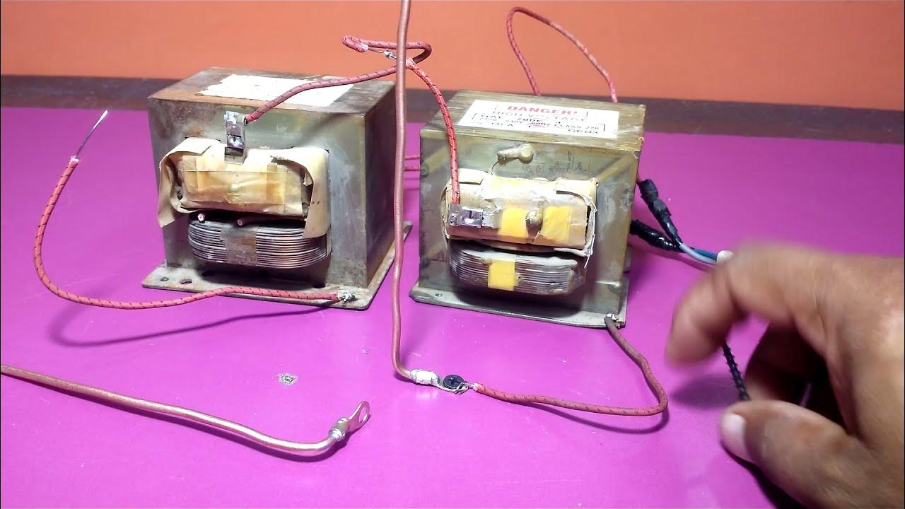 High Electric Voltage Experiment With Microwave Transformer YouTube