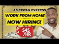 American Express is HIRING! + Other High Paying REMOTE Jobs Work-from-home Part-time + Full-time job