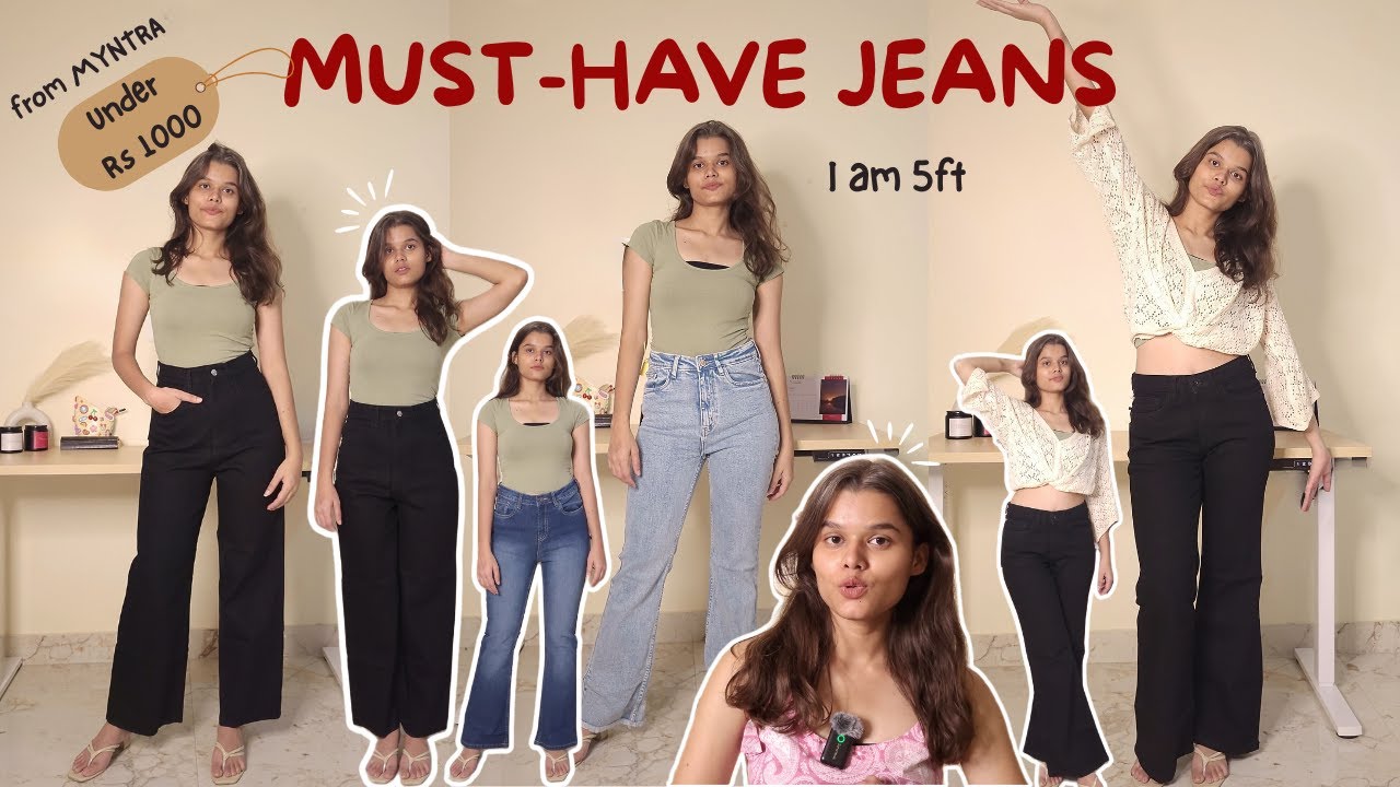 *Affordable* Jeans Haul for Short Height | Everything under ₹1000 | Try-on Haul 