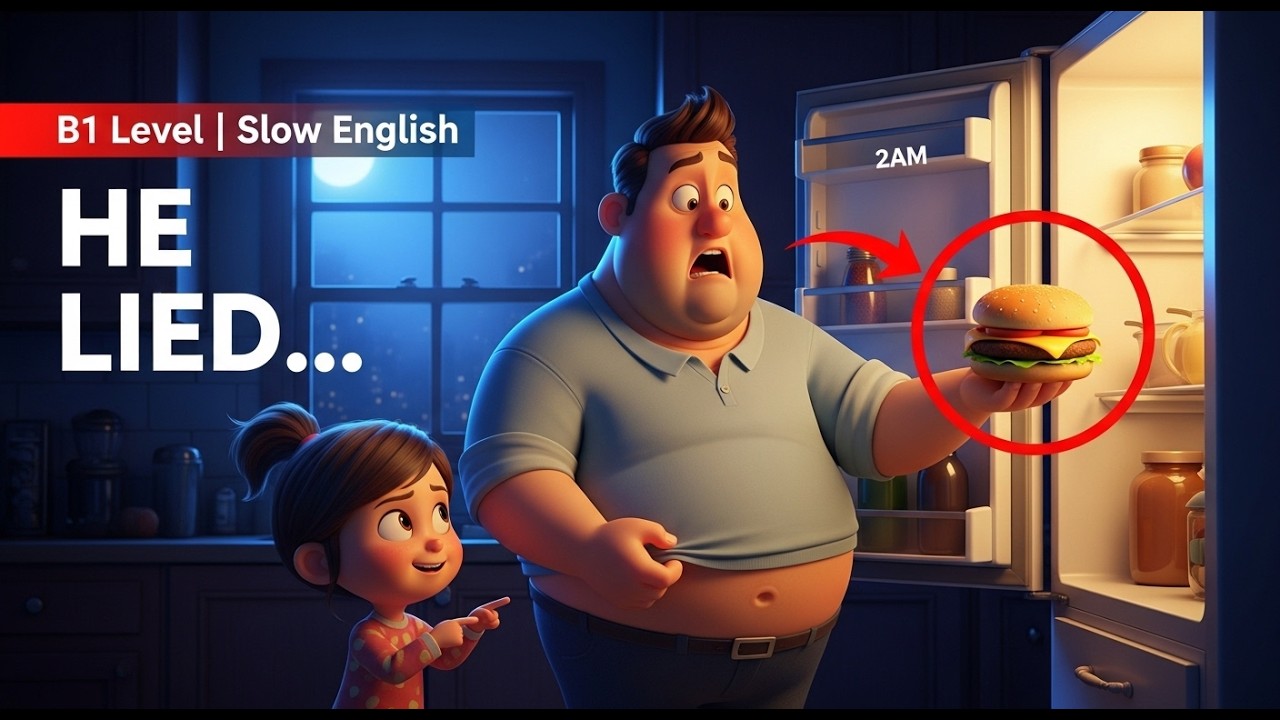 Dad Caught Eating a Burger! 😂 | Improve Your English Listening Skills (Level B1-B2)