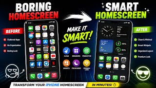 Make Your iPhone Home Screen Smart Clean 🔥 Easy Setup Guide2. Boring to Smart iPhone Home Screen