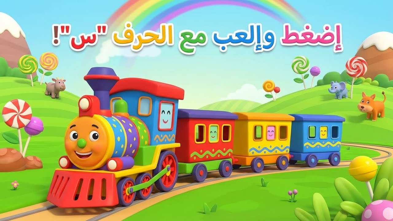 لعبة مغامرة حرف السين مع السنجاب! 🐿️🧩 | العاب اطفال تعليمية عن حرف السين