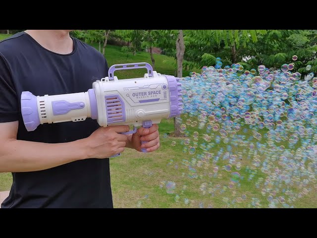 How to Use Biggest Bubble Gun Machine 2021 class=