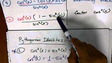 Sec 5.2 Trig Proofs - Using Common Denominator