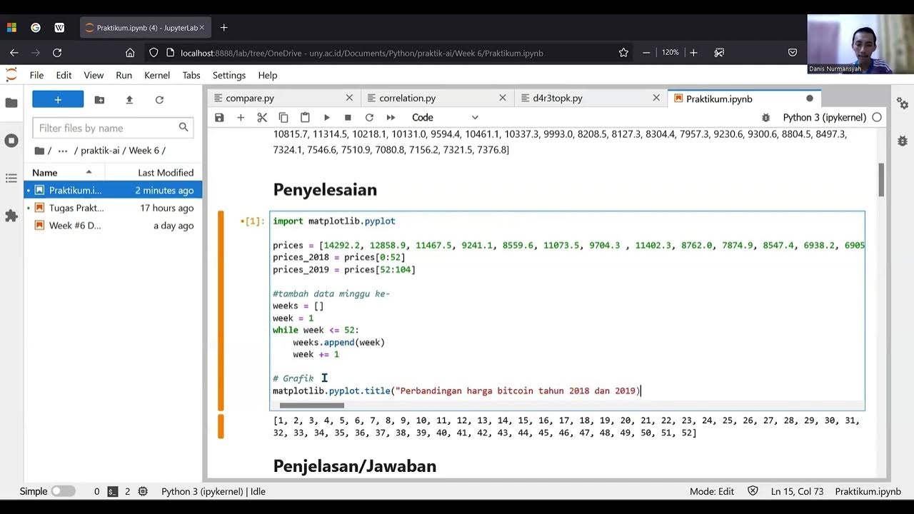 Plot Line Chart di Python menggunakan Matplotlib - YouTube