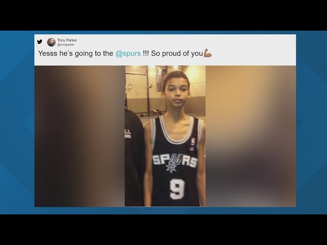 Tony Parker Shared Photo of Young Victor Wembanyama in Spurs Jersey 