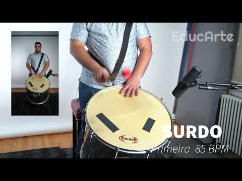 Surdo de 1ª (85 bpm) - Brazilian samba bateria demonstration video