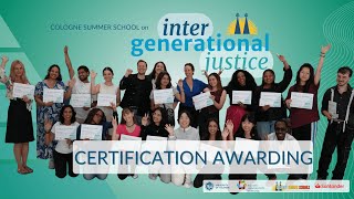 Certification Awarding – Cologne Summer School on Intergenerational Justice 2025