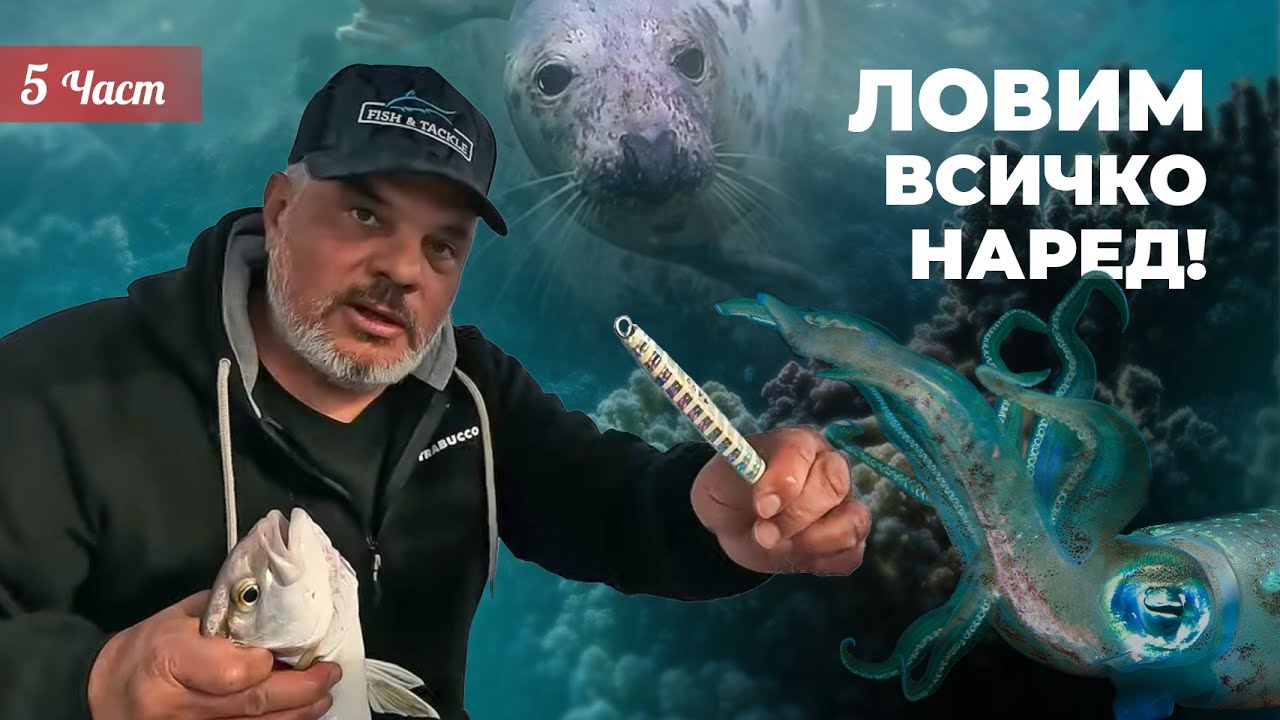 Ловим МАЯТИКА, КАЛМАРИ и огромен ТЮЛЕН... / 5 част