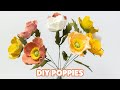 How to make a poppy felt flower  diy poppy felt flower tutorial