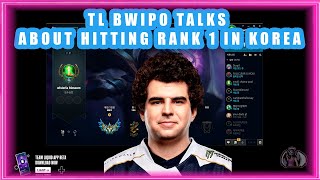 Tl Bwipo About Hitting Rank 1 In Korea