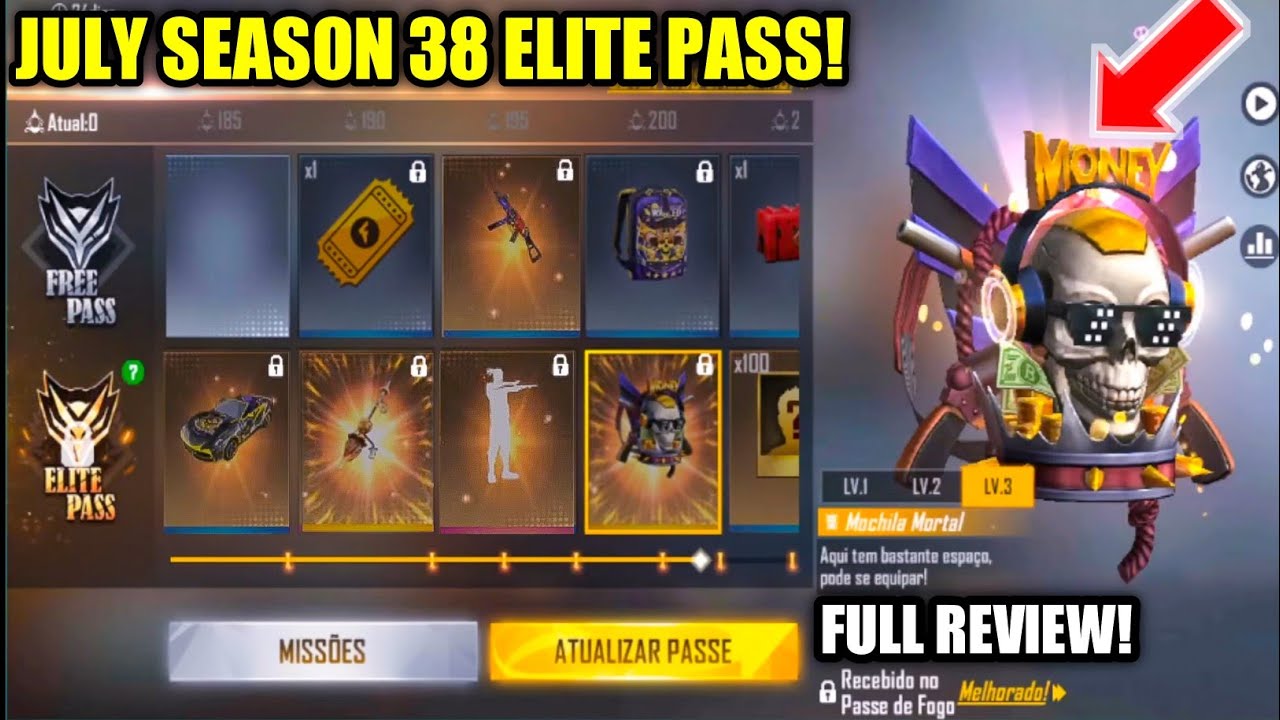 JULY MONTH ELITE PASS FREE FIRE 2021,SEASON 38 ELITE PASS // Technical AT Gamer