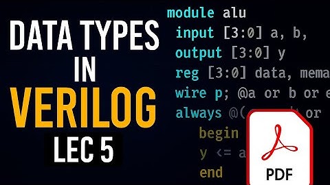 Data types in Verilog in hindi | verilog data type