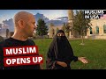 Fully covered muslim woman opens up 