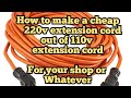 making a 220volt extension cord for welder or RV.