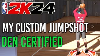 NBA 2K24 BEST CUSTOM JUMPSHOT EASY RELEASE AFTER PATCH 1.2! DEN CERTIFIED