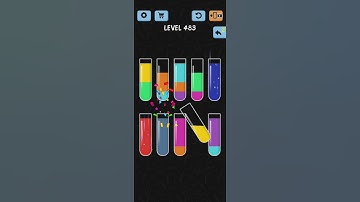 Water Color Sort Level 483 Walkthrough Solution iOS/Android