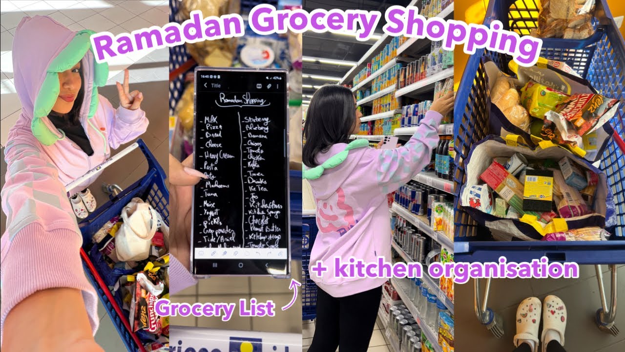 Ramadan Grocery Shopping يالاه نتقداو لرمضان 🛒🥬💓 + kitchen