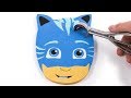 DIY How to Make Kinetic Sand PJ Masks Catboy Face Ice Cream Cake