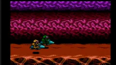 Battletoads Famicom surfing and riding levels  2-Players