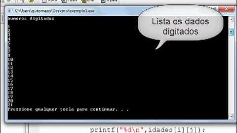 Matriz Multidimensional - Linguagem C