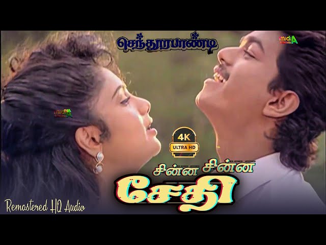 சின்ன சின்ன சேதி Chinna Chinna Saedhi Song HD Video Song #4k Senthoora Pandi Remastered  Song class=