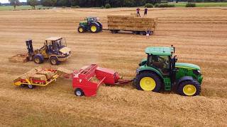 John Deere baling straw