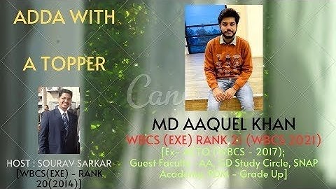 Shri Md. Aaquel Khan | DMDC, WBCS (Exe) | Rank 21 | WBCS 2021 | Anthropology Optional | 7th Attempt