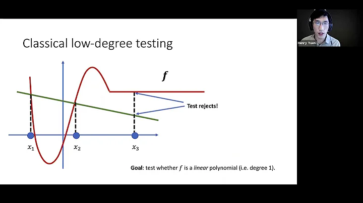 Henry Yuen: Testing low-degree polynomials in the ...