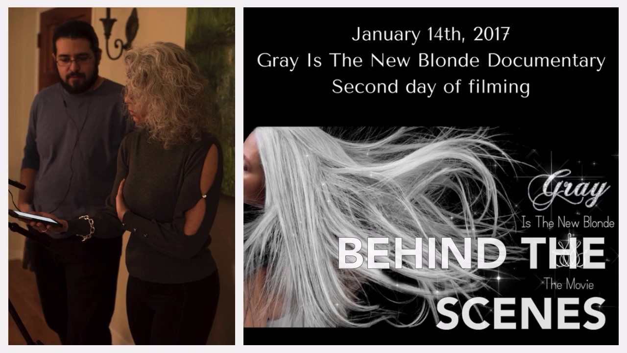 Behind the scenes of the trailer filming for Gray Is The New Blonde