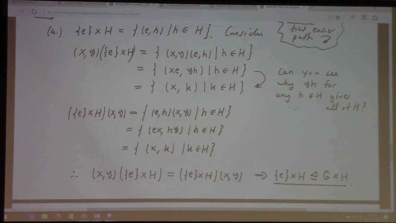 Abstract Algebra: help session on 10-20-16 - YouTube
