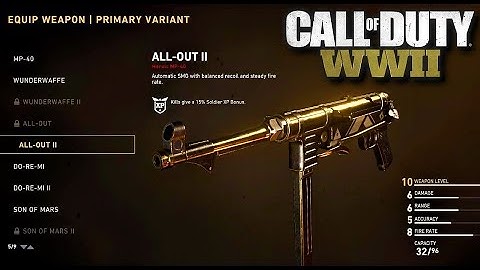 COD WW2 HEROIC MP40 ALL OUT 2 (HEROIC MP40 ALL OUT 2 GAMEPLAY)